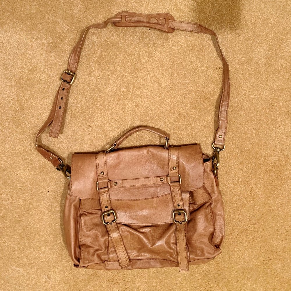 Topshop Leather Satchel Messenger Bag
